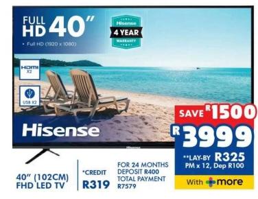 Hisense 40-inch Full HD LED TV