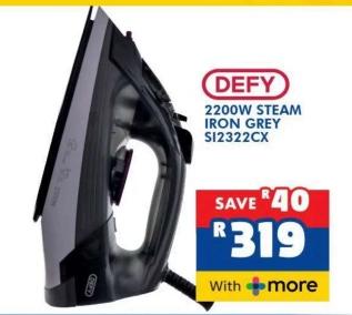 DEFY 2200W Steam Iron Grey SI2322CX