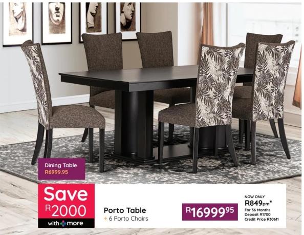 Porto Table + 6 Porto Chairs