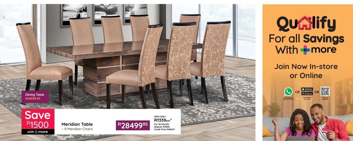 Meridian Table with 8 Meridian Chairs