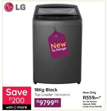 LG 18Kg Black Top Loader