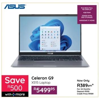 Celeron G9 X515 Laptop with 15.6-inch Full HD Display, 4GB RAM, 256GB NVME SSD Storage, Windows 11 Home