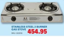 Stainless Steel 2 Burner Gas Stove 