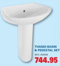 THANDI BASIN & PEDESTAL  SET 