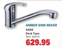 Amber Sink Mixer, Deck Type 