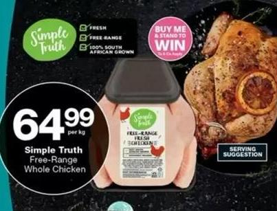 Simple Truth Free-Range Whole Chicken Per Kg