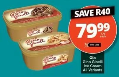 Ola Gino Ginelli Ice Cream 1.4L All Variants