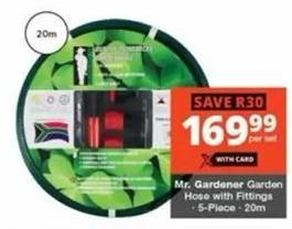 Mr. Gardener Garden Hose with Fittings - 5-Piece