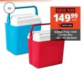 Alplas Polar Chill Cooler Box 22L All Variants 