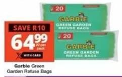 Garbie Green Garden Refuse Bags 20 Per pack