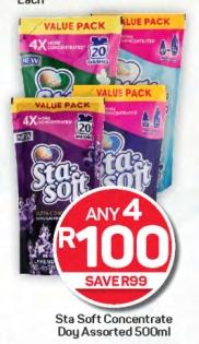 Any 4 Sta Soft Concentrate Assorted 500ml