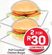 PnP Crumbed Chicken Burger 