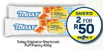 Today Original or Shortcrust Puff Pastry 400g