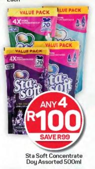 Sta Soft Concentrate Assorted 500ml Any 4