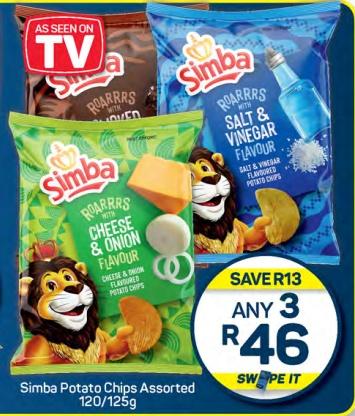 Any 2 Simba Potato Chips Assorted 120/125g