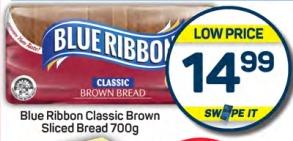 Blue Ribbon Toaster Brown Sliced Bread 700g 