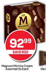 Magnum Mini Ice Cream Assorted 5s Each