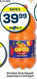 Brookes Oros Squash Assorted 2Litre Each