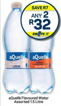 Any 2 aQuellé Flavoured Water Assorted 1.5 Litre