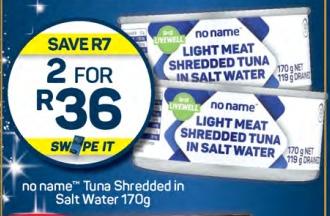 no name Light Meat Shredded Tuna in Salt Water 170g