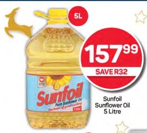 Sunfoil Sunflower Oil 5 Litre