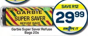 Garbie Super Saver Refuse Bags 20s