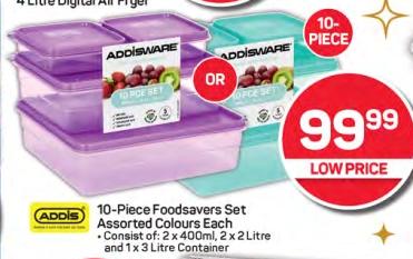 Addis 10-Piece Foodsavers Set Assorted Colours Each