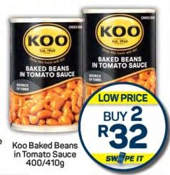 KOO Baked Beans in Tomato Sauce 400/410g