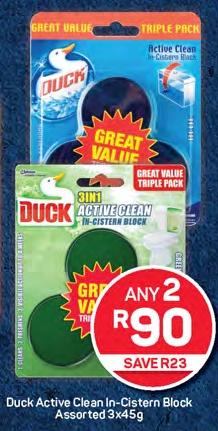 Duck Active Clean In-Cistern Block Assorted 3x45g Any 2