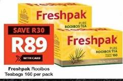 Freshpak Rooibos Teabags 160 per pack