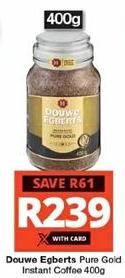 Douwe Egberts Pure Gold Instant Coffee 400g