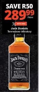 Jack Daniels Tennessee Whiskey 750ml