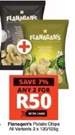 Flanagan's Potato Chips All Variants Any 2 x 120/125g