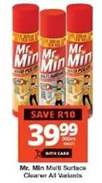 Mr. Min Multi Surface Cleaner All Variants 300ml Each