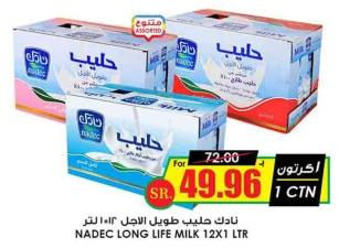 NADEC LONG LIFE MILK 12X1LTR