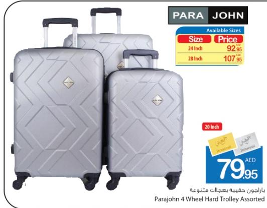 Parajohn 4 Wheel Hard Trolley Assorted 24 Inch