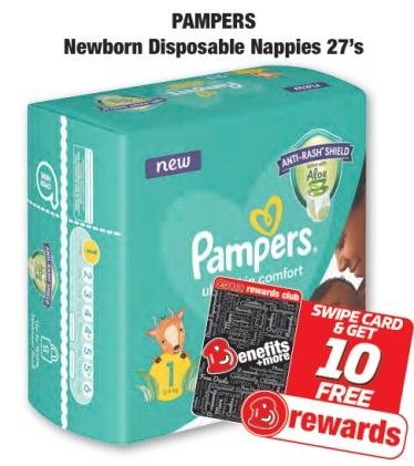 PAMPERS Newborn Disposable Nappies 27's