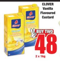 CLOVER Vanilla Flavoured Custard 2x1kg