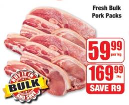 Fresh Bulk Pork Packs 3 kg 