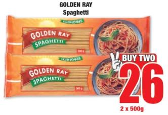 GOLDEN RAY Spaghetti 2 x 500g