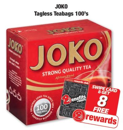 JOKO Tagless Teabags 100's 