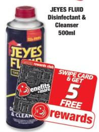 JEYES FLUID Disinfectant & Cleanser 500ml 