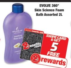 EVOLVE 360° Skin Science Foam Bath Assorted 2L