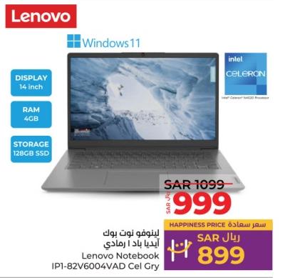 Lenovo Notebook IP1-82V6004VAD Cel Gry