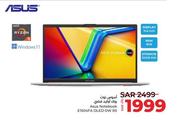 Asus Notebook E1504FA OLED-OW R5, 15.6 inch, 8GB RAM, 512GB SSD, Windows 11, AMD Ryzen 5