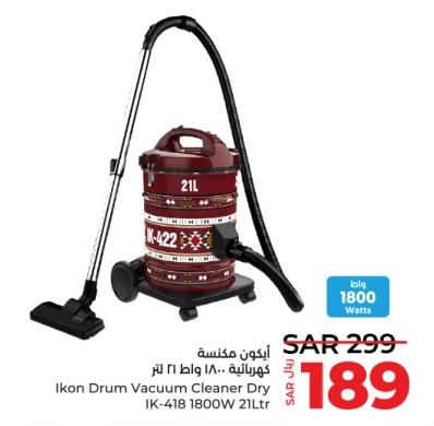 Ikon Drum Vacuum Cleaner Dry IK-418 1800W 21Ltr