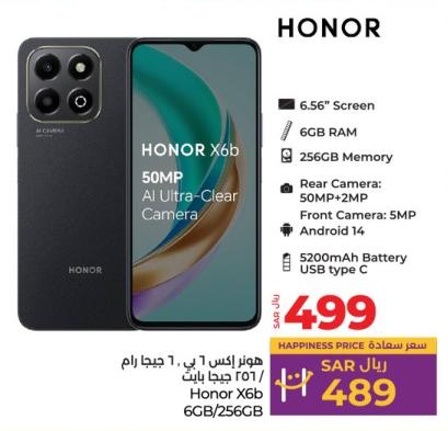 Honor X6b, 6GB RAM, 256GB Memory, 