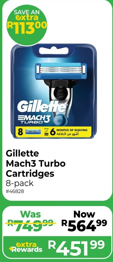 Gillette Mach3 Turbo Cartridges 8-pack