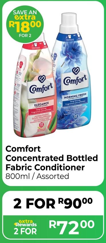 Comfort Concentrated Bottled Fabric Conditioner 800ml / Assorted