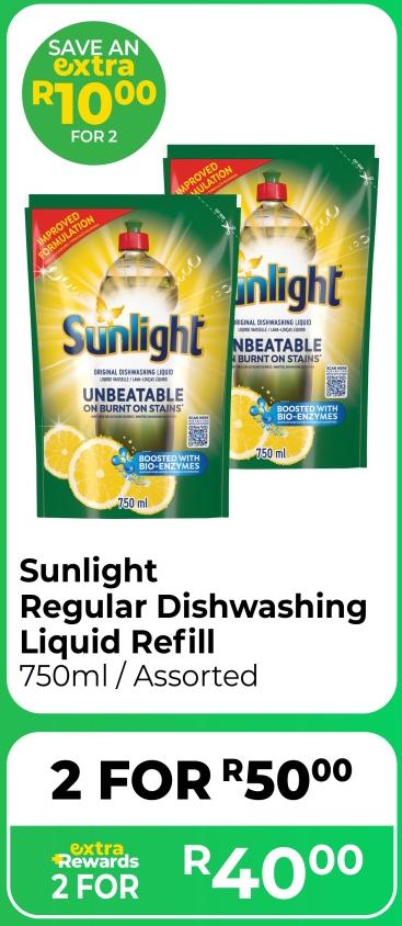 Sunlight Regular Dishwashing Liquid Refill